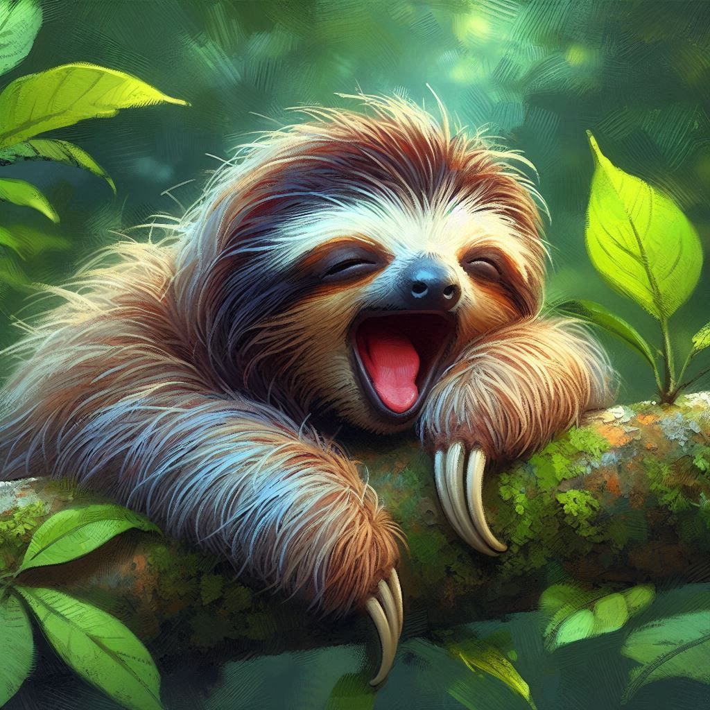 Sleepy sloth (Did I make you yawn?)