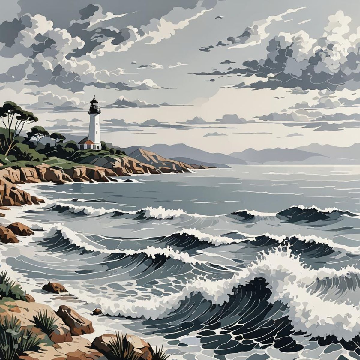 paint by numbers canvas with White background with gray outline of a