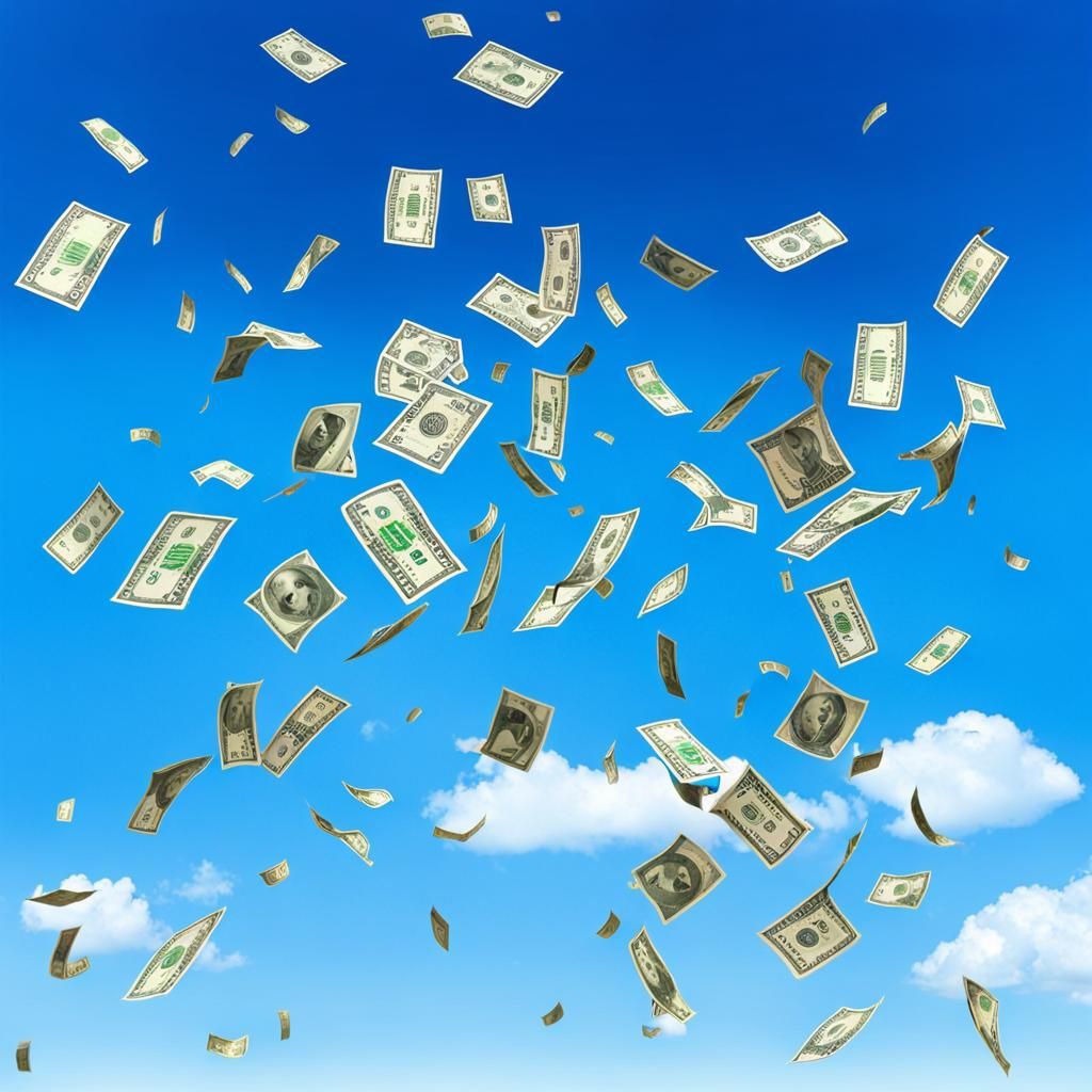 Money falling from the sky