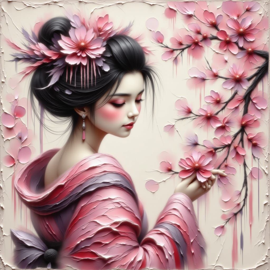 <lora:Ink Wash Impasto:1.0> #8