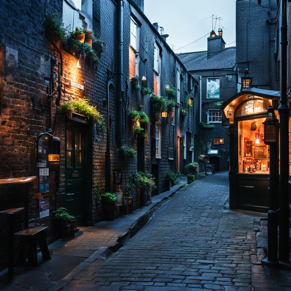 A Modern-day Underground Tavern in the middle of the Village Alleyway in Dublin   by @Stinger