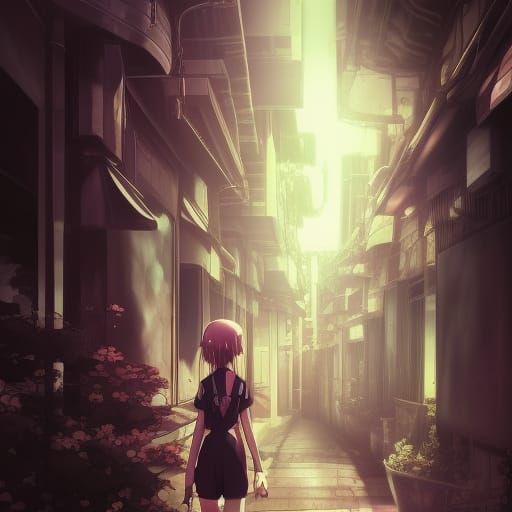 Anime Key Visual in Japanese Manga Style