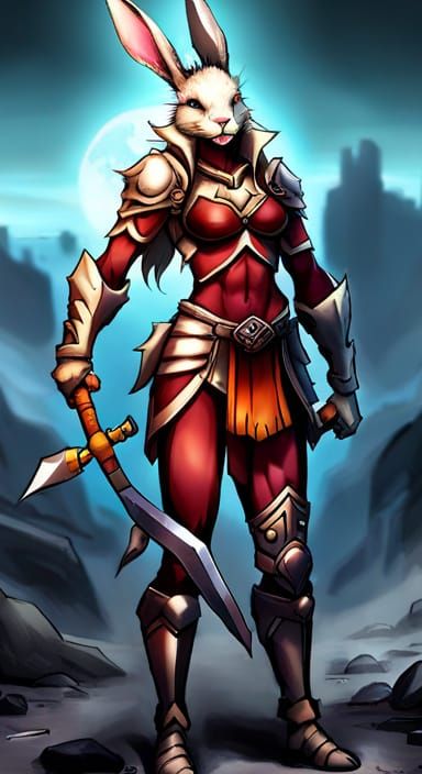 Humanoid Rabbit Warrior, Female