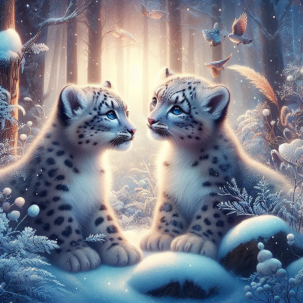 BABY SNOW LEOPARDS