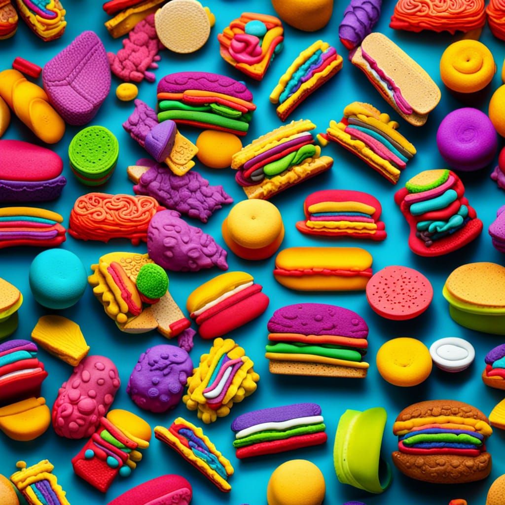 PlayDoh Foods AI Generated Artwork NightCafe Creator