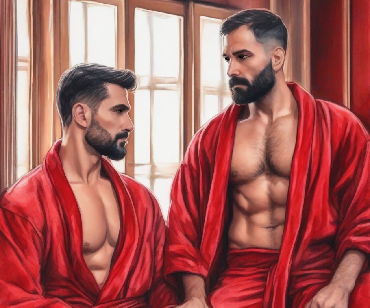 Sami and Hadi, a male couple