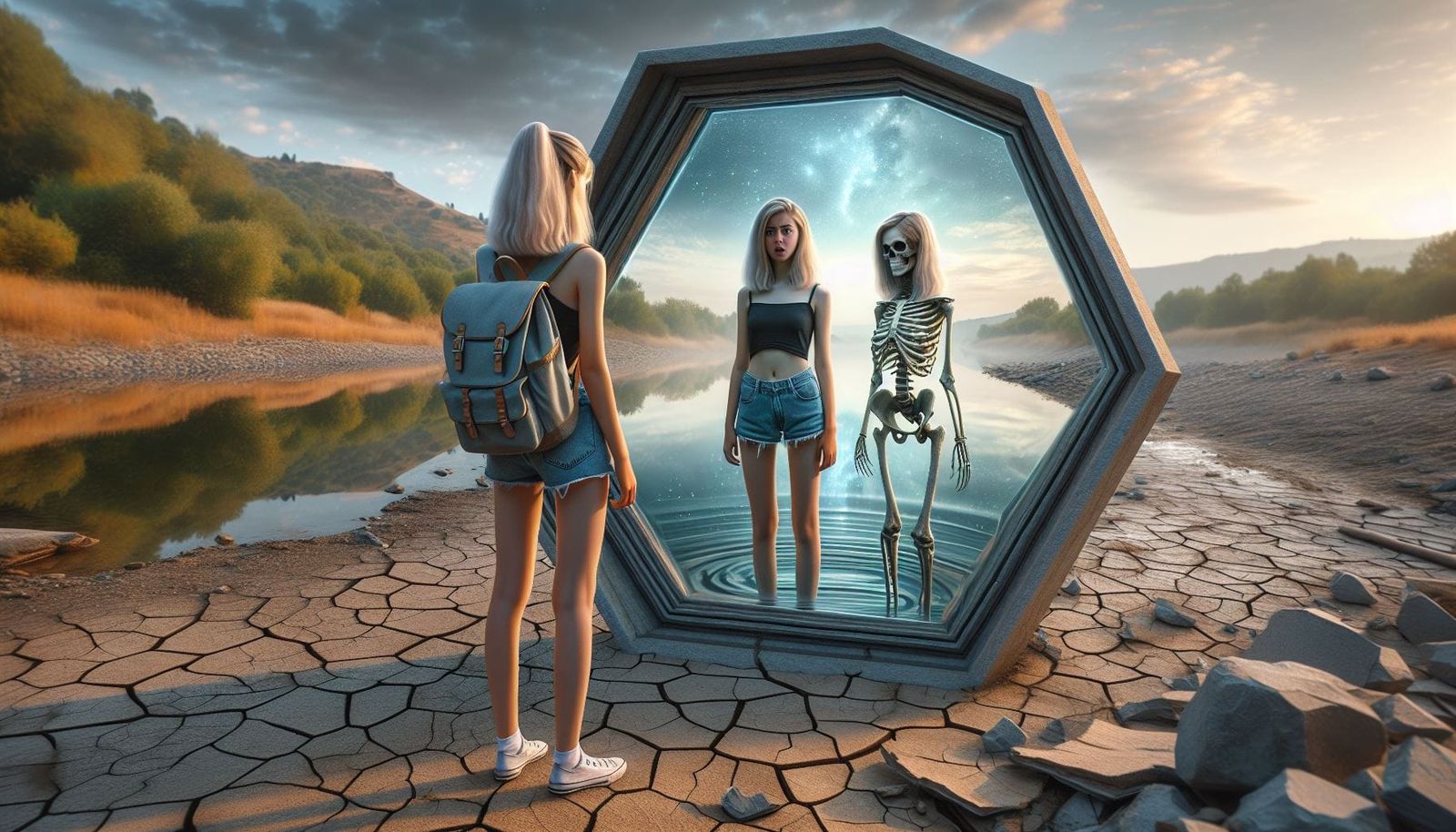 "Hexagonal Mirrorportal II" Inspired by Wiley Wallace