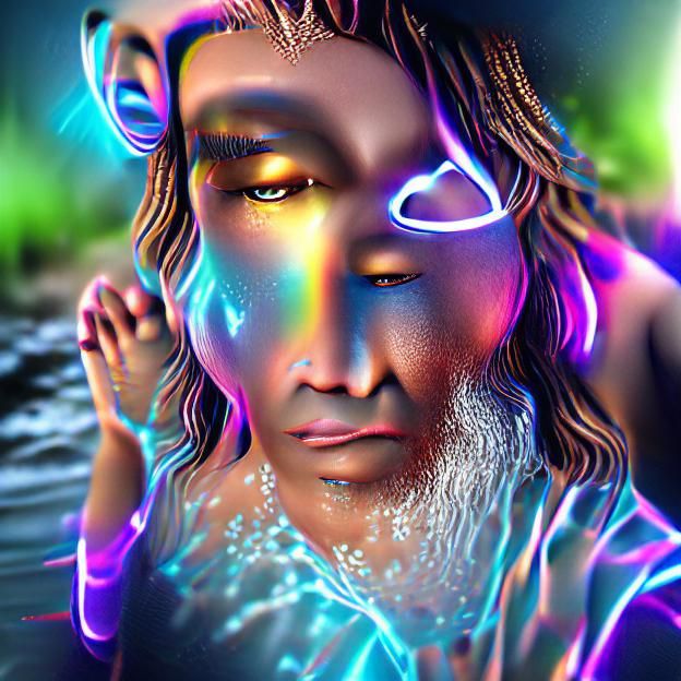 i am a divine spiritual being from the magical river 8K 3D 8...