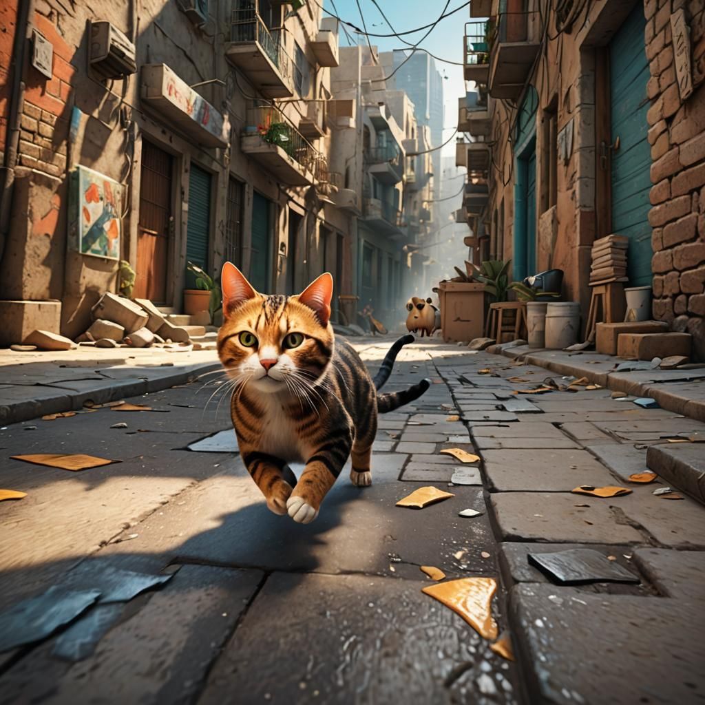 Political Satire: Cat and Mouse Chase, Game Cinematic