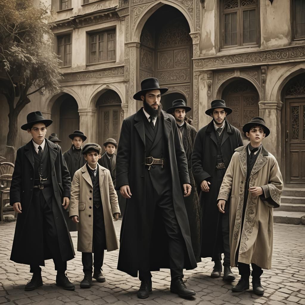 Young Jewish Men in Traditional Dress: Fantasy Art