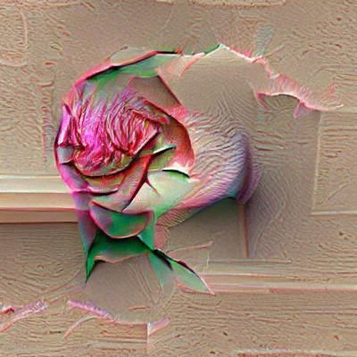 A rose blooming in reverse