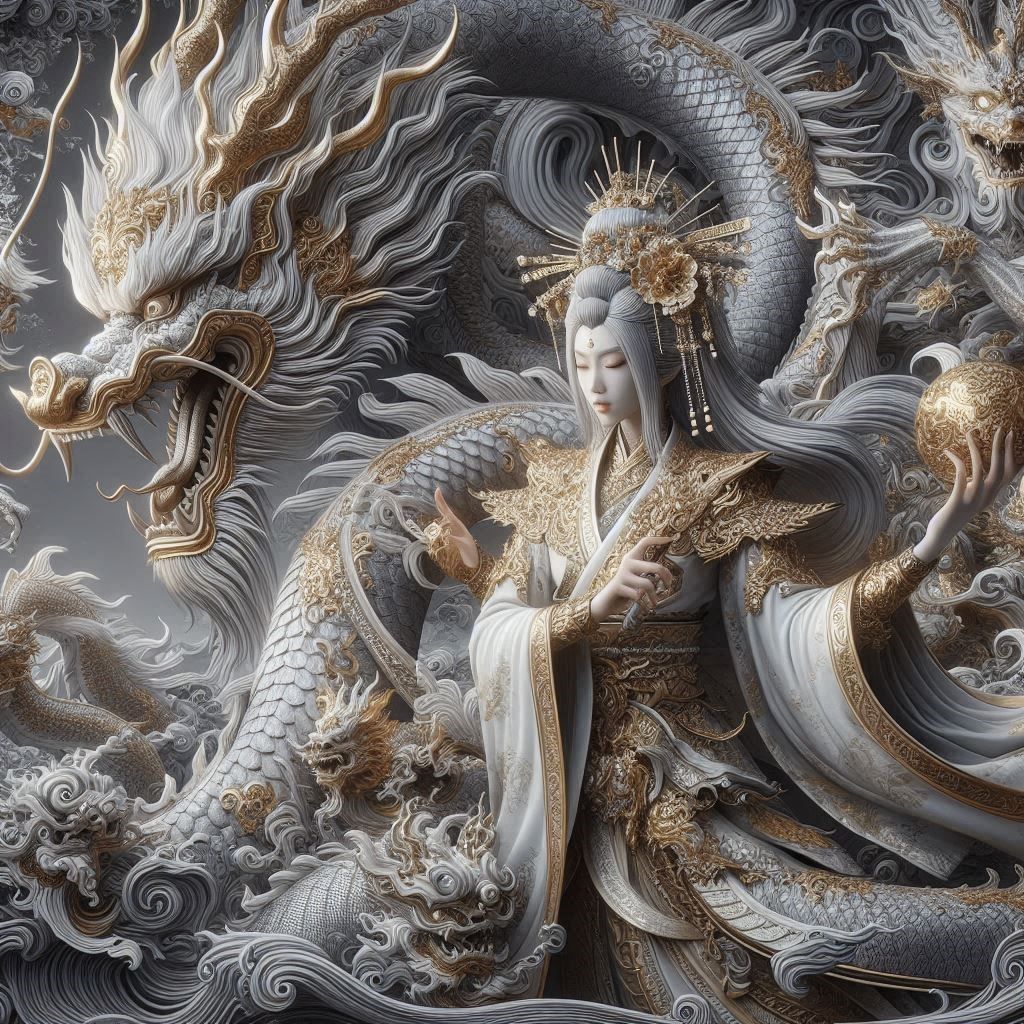 Elegant White and Gold