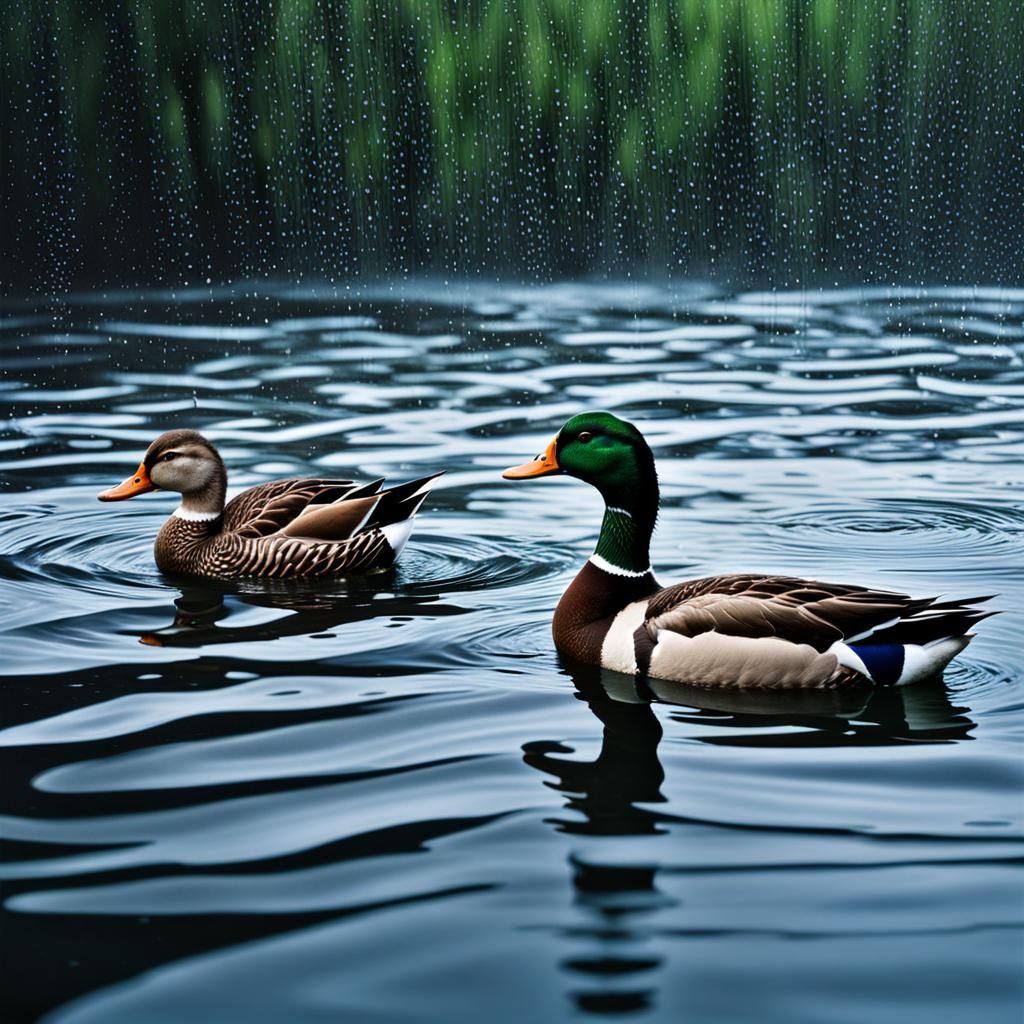 Nice Weather for Ducks - AI Generated Artwork - NightCafe Creator