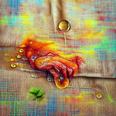 an oil stain spreads on a cloth, acrylic art, colorful, beau...