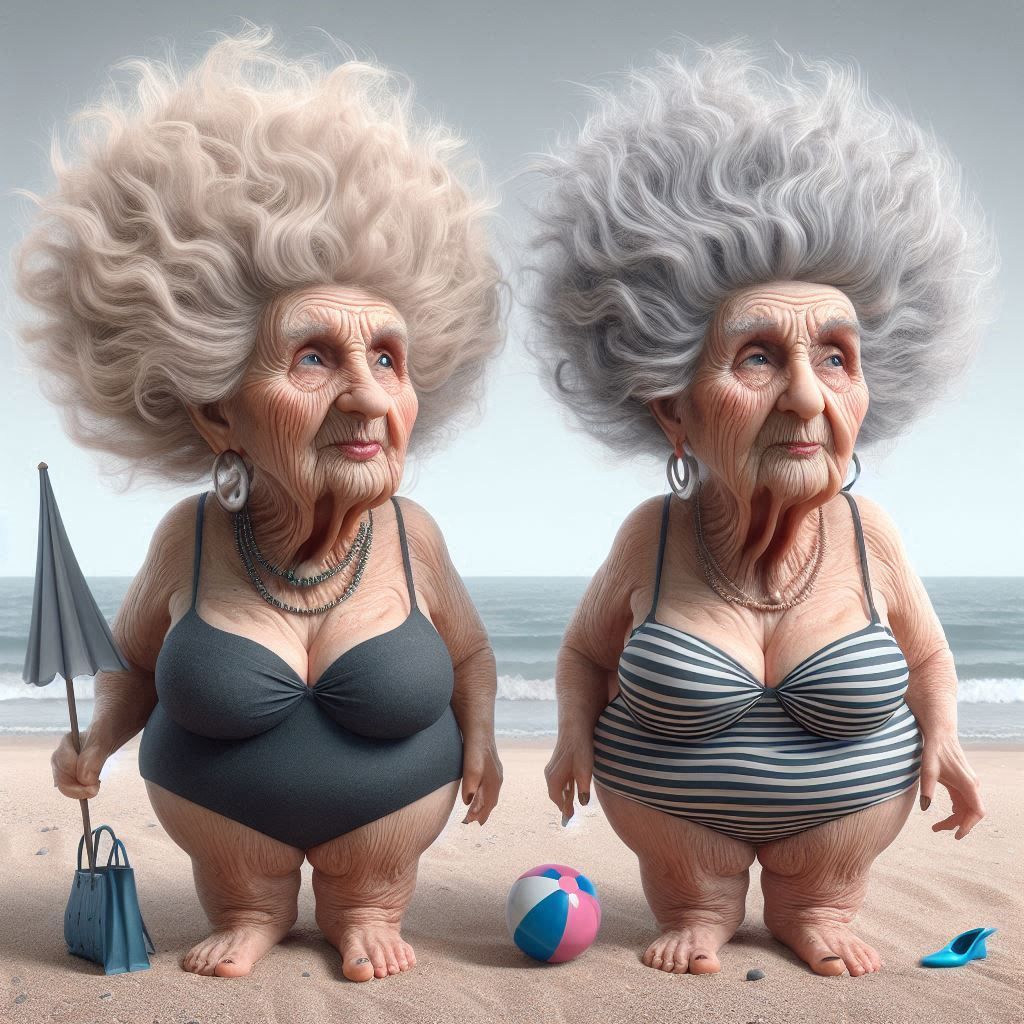 Mitsy and Bitsy are Excited to Start Their Beach Vacation