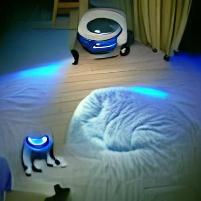 the cat litter robot disturbing my sleep with a blue light