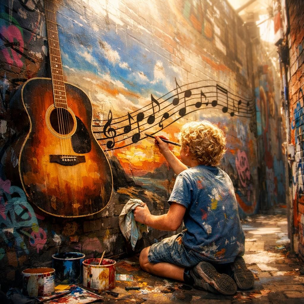 תווים על הקיר