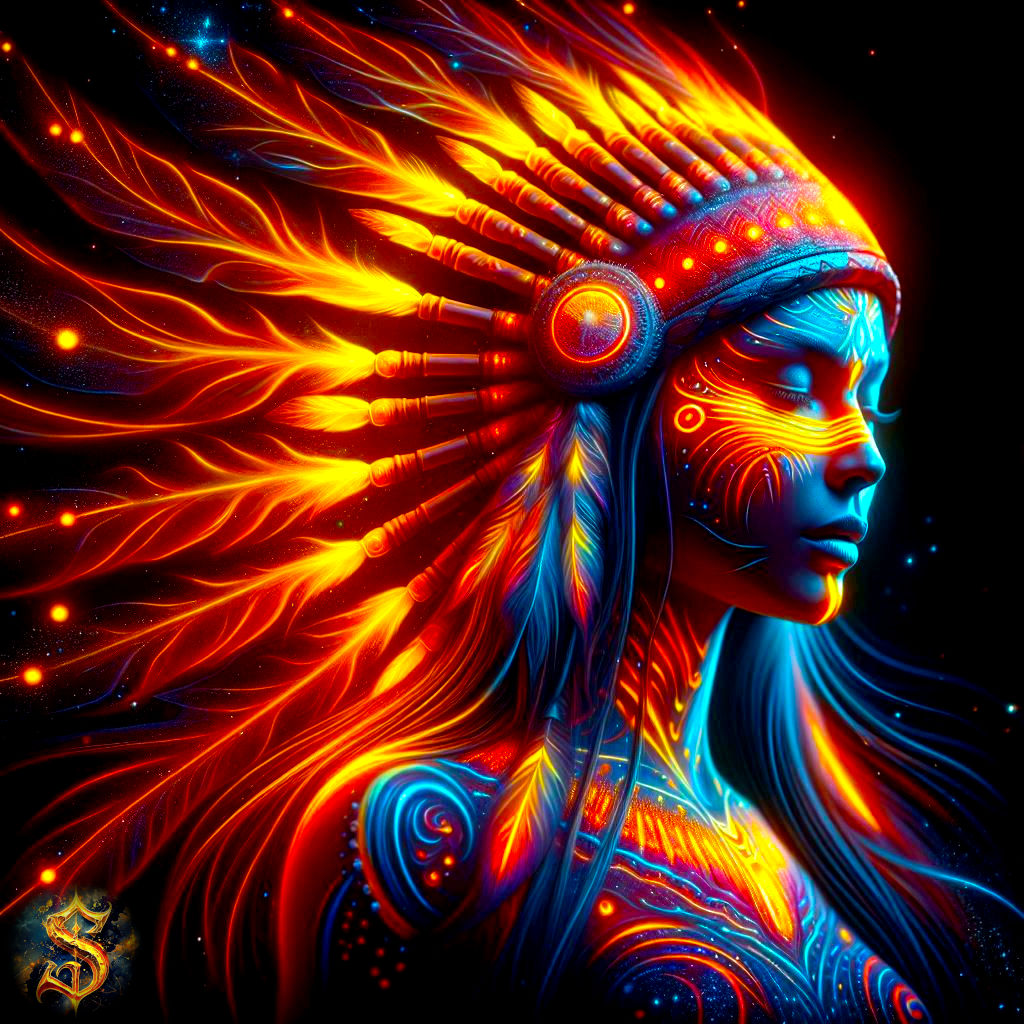 Amber neon Indian Queen