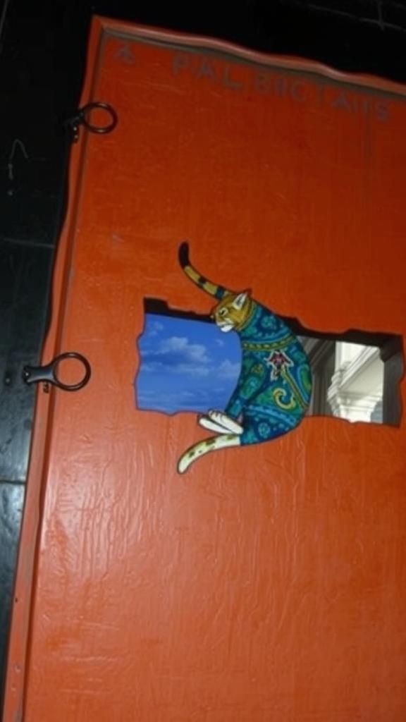 Majestic Cat in Sun-Drenched Arena: Digital Art