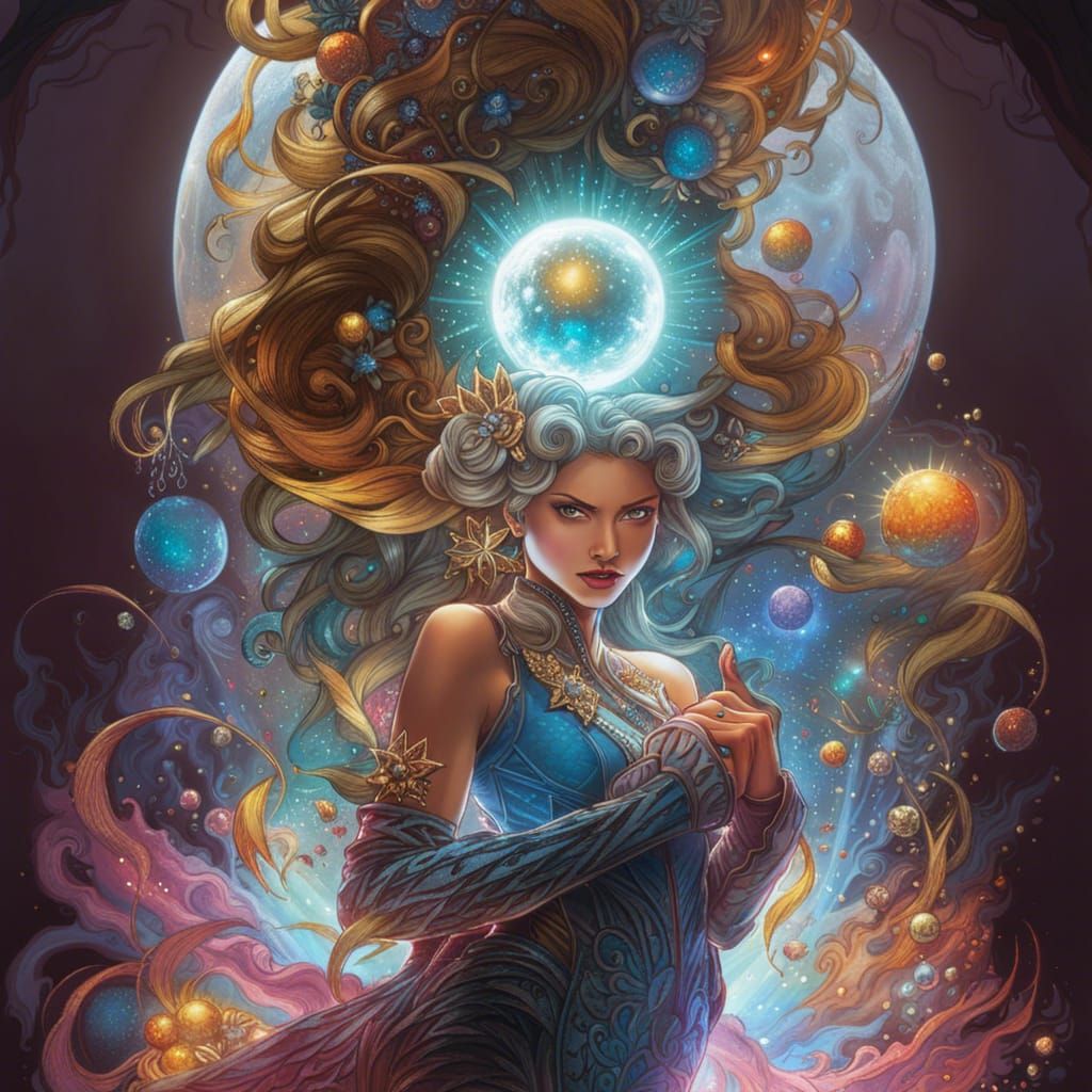 Glaucous Wizard  full of sand and glitter, beauty campaign, ...