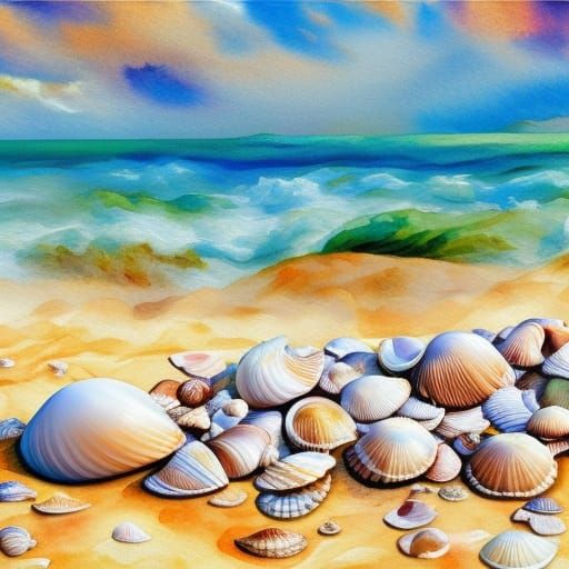 Seashells - Ai Generated Artwork - Nightcafe Creator