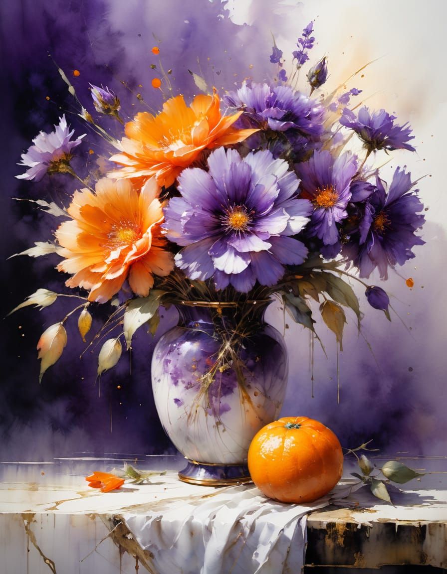 Purple and Orange  by @Superbear