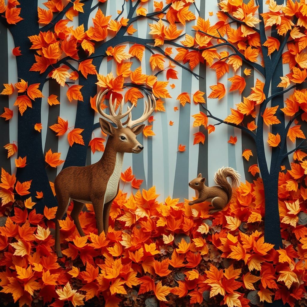 Playing in the leaves