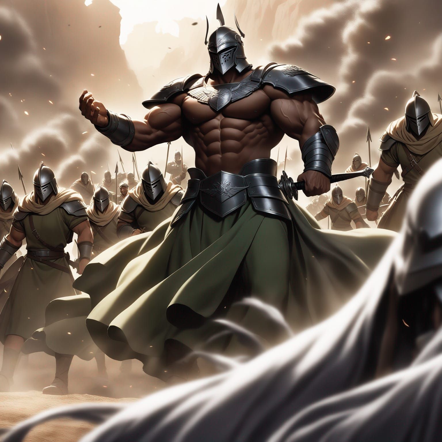 A dramatic, powerful image of Kalgak, the leader of the Caledonian confederation (Uploaded)