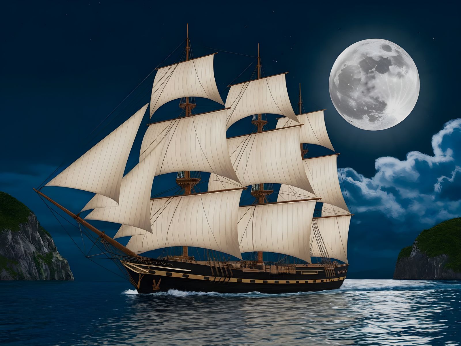 Clipper Ship navigating the Strait of Magellan and Tierra del Fuego  by @Gary Murakami