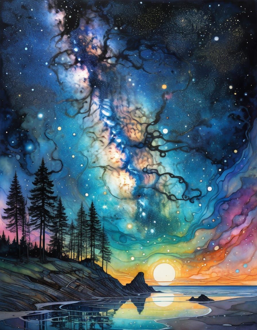 The Milky Way Galaxy   by @MoonWolf