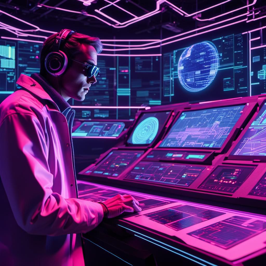 Synthwave Designer Tunes Atmospheric Frequencies