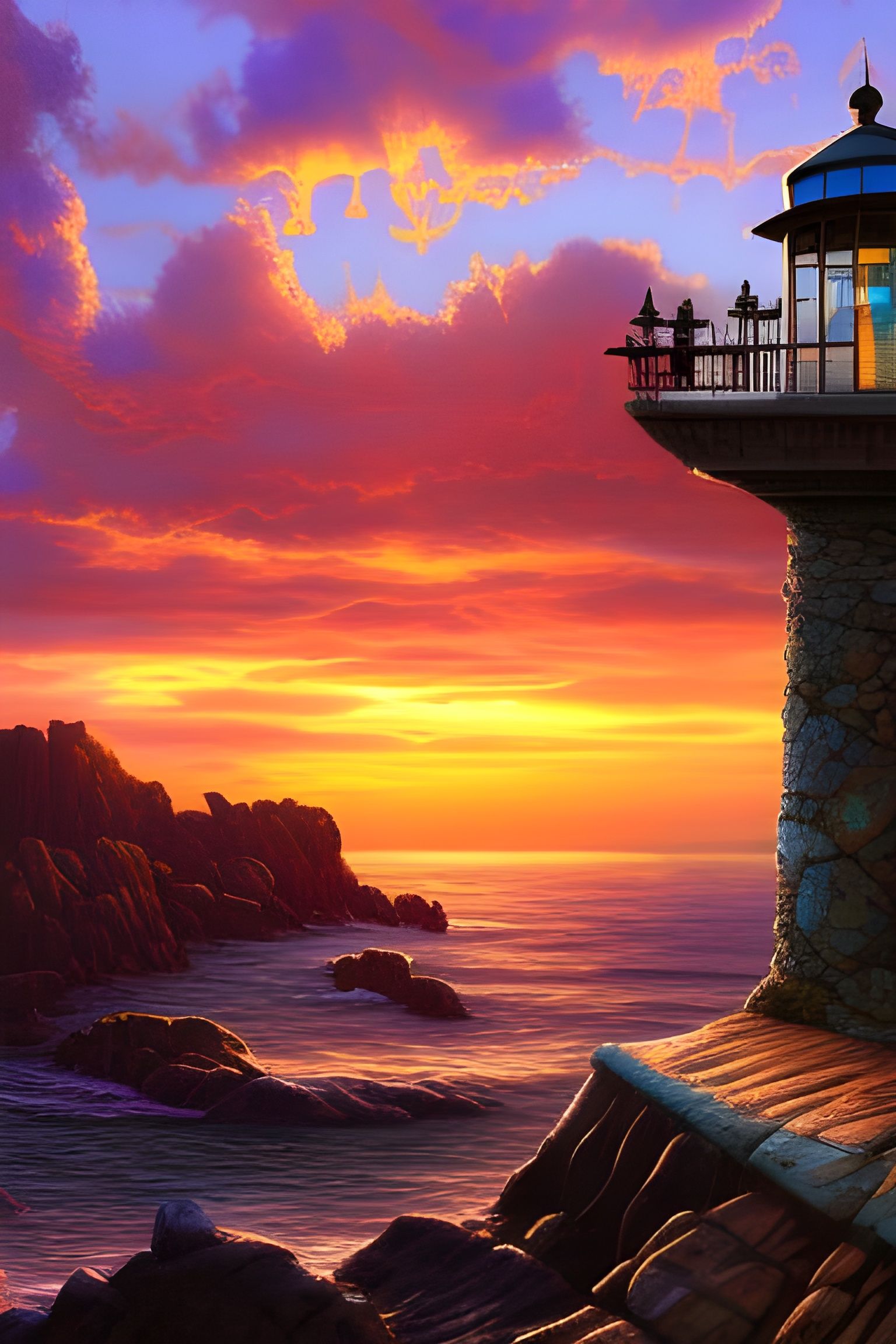 Lighthouse at Sunset Hill…  by @Cushla