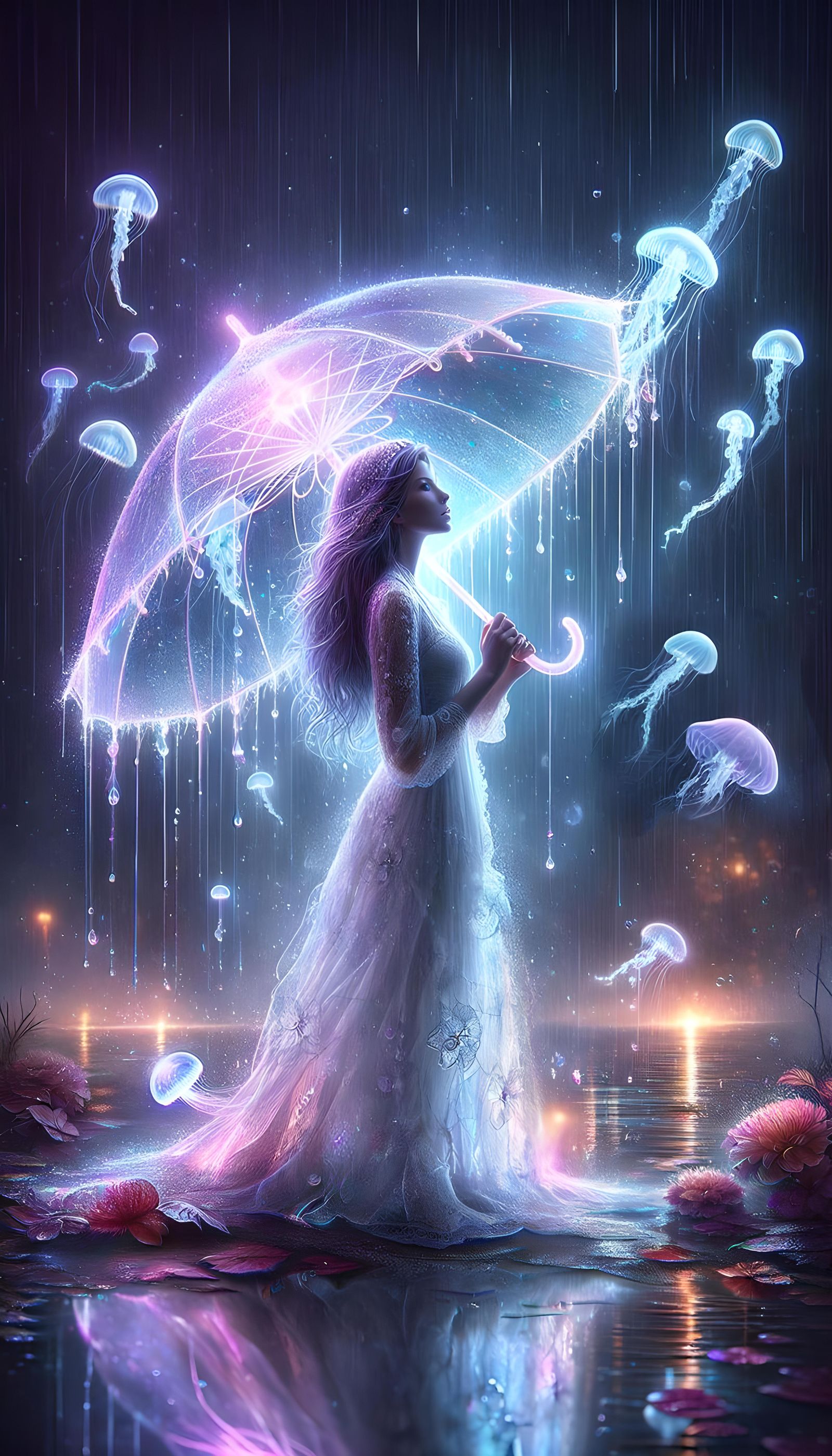 The glowing rain  by @Thorne