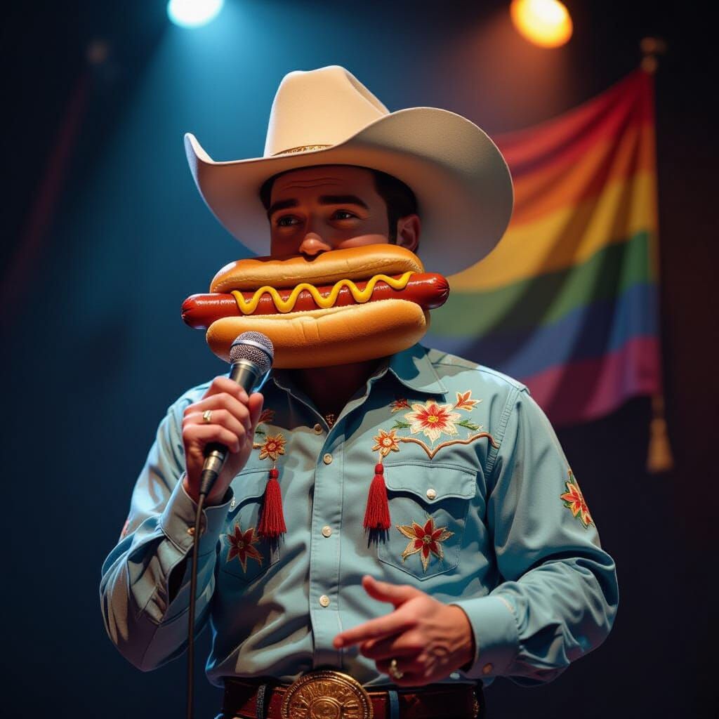 Ol' Hotdog Mouth  by @Angelo Chuck Wagon