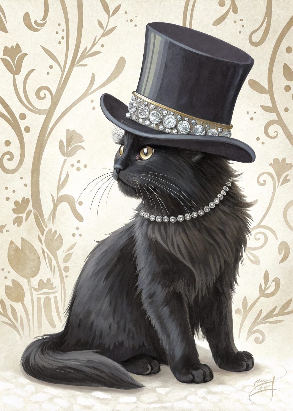 elegant hat of the booted cat