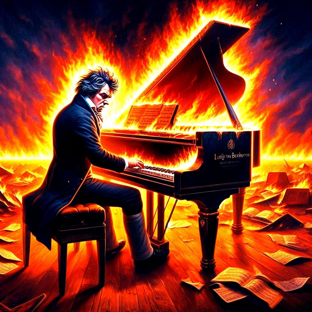 Beethoven on fire