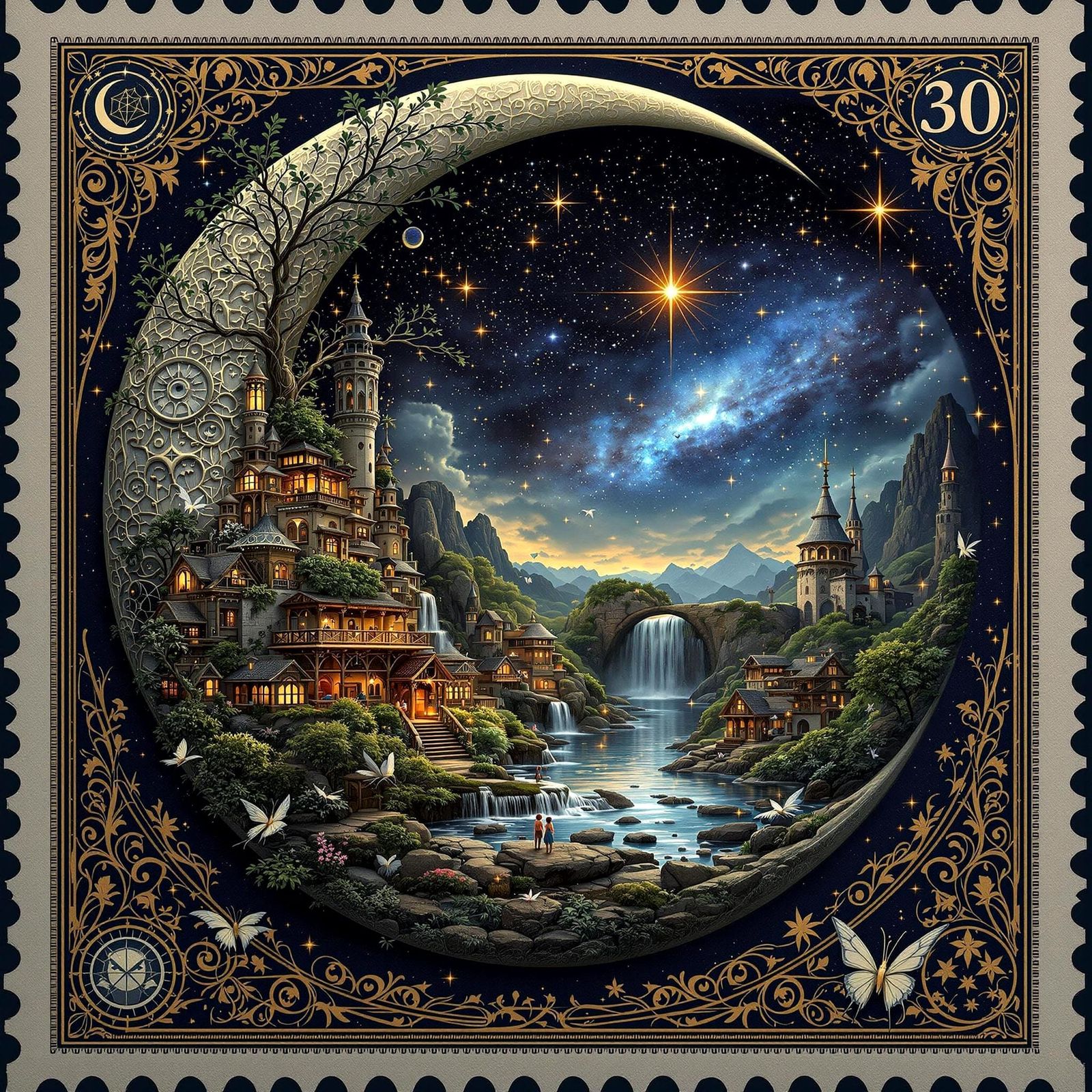 Postage🌜📯✨Stamp  by @Xenia