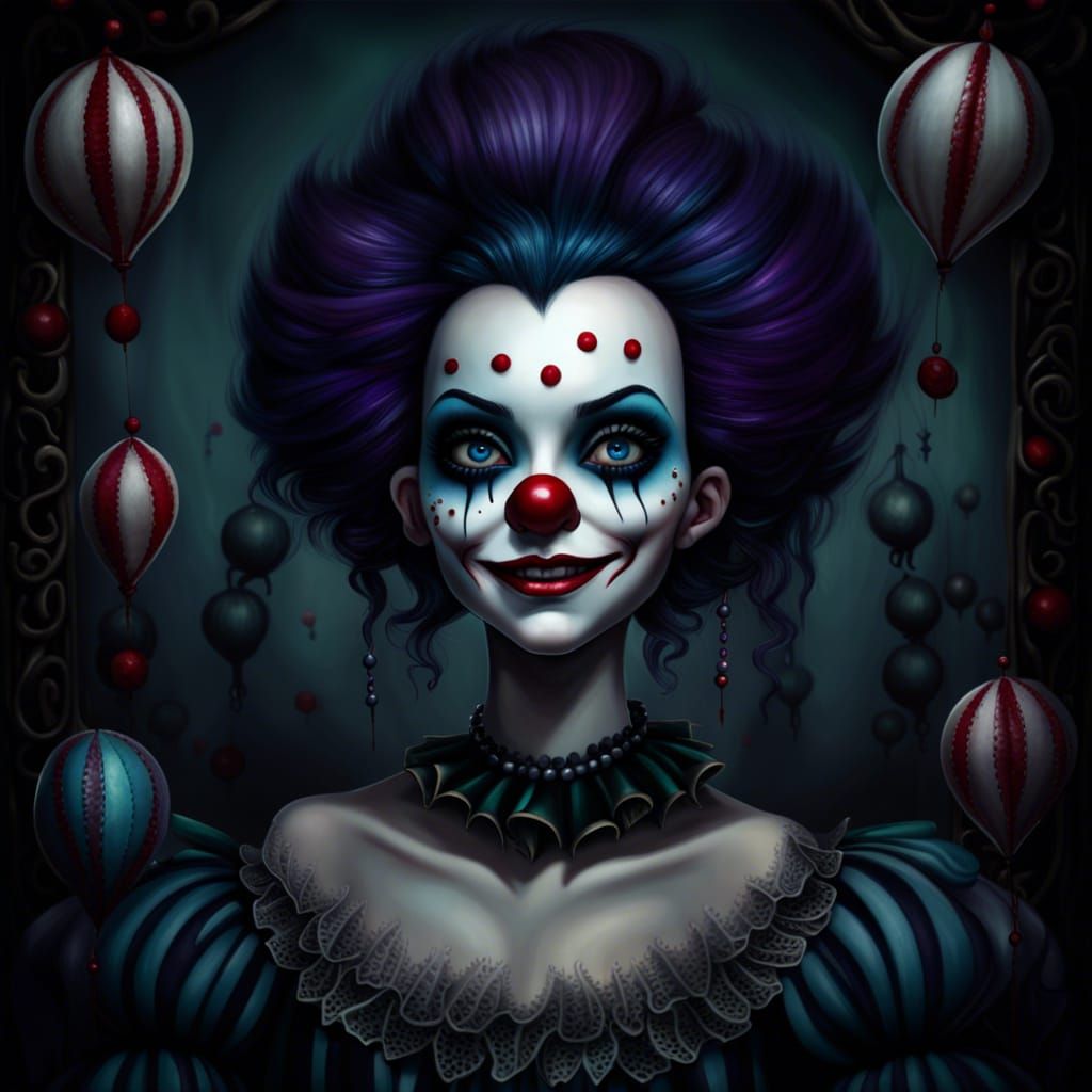 Clown Queen - AI Generated Artwork - NightCafe Creator