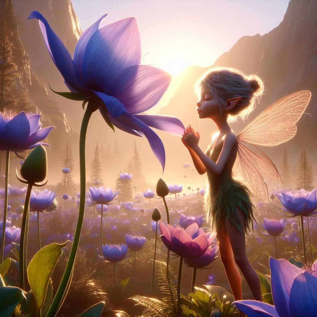 Smelling the morning flowers 2