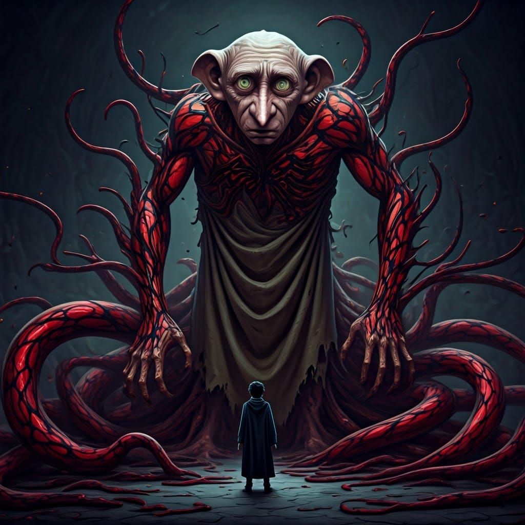 Very Badass Absolute monstrosity alien creature humanoid ultimate real true form marvel comics villain character carnage symbiote fused with...