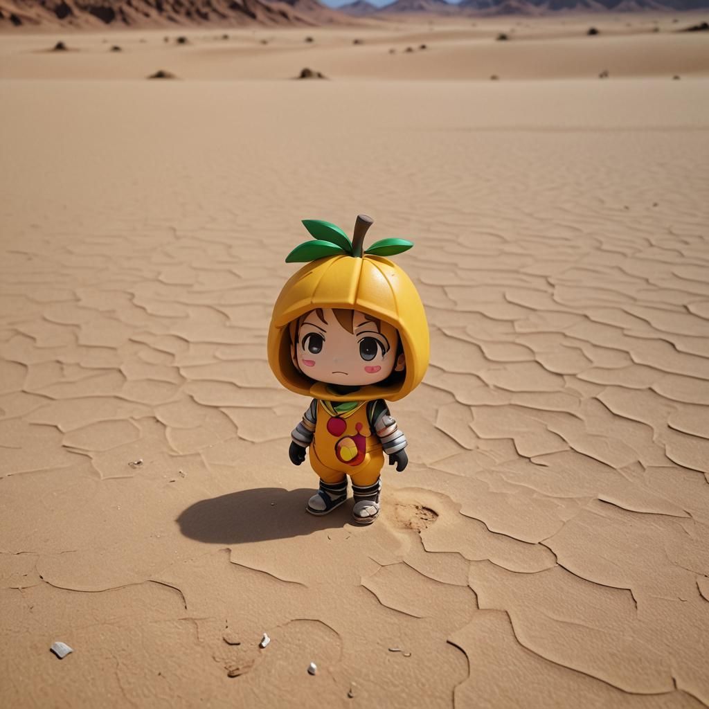 Chibi mango in the desert - AI Generated Artwork - NightCafe Creator