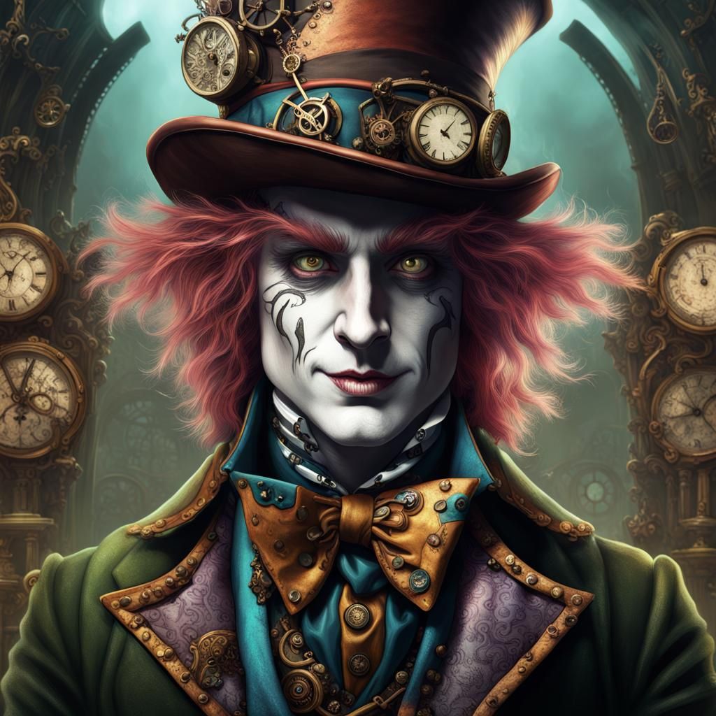 Steampunk Mad Hatter - AI Generated Artwork - NightCafe Creator