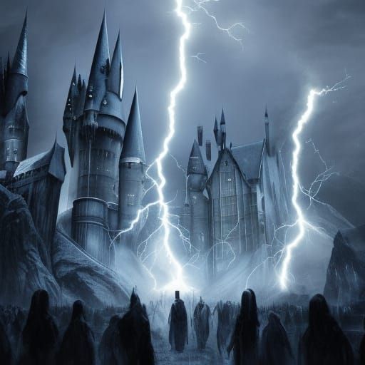 Hogwarts legacy with lightning , 4k detailed - AI Generated Artwork ...