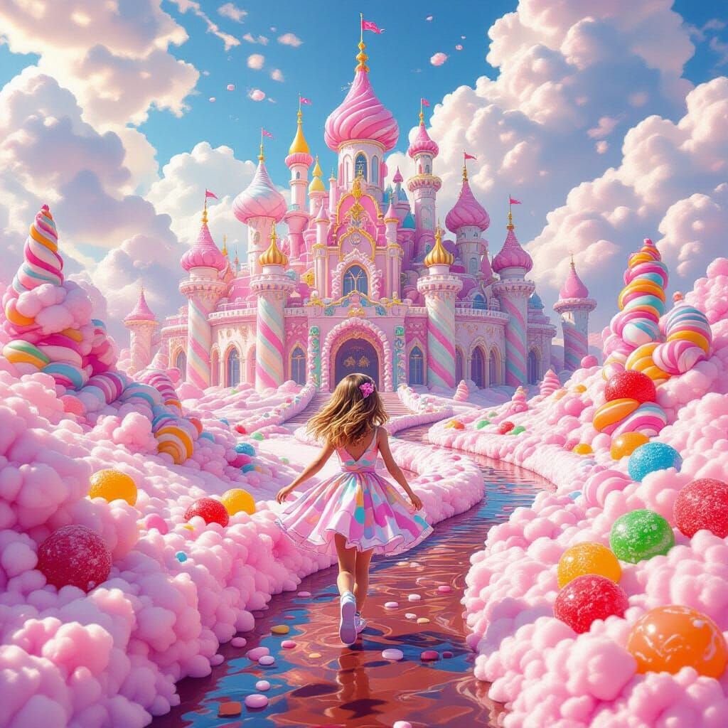 fantastical worlds of sweets and imagination. Step into a land where everything is made of candy and ...  by @Babasik