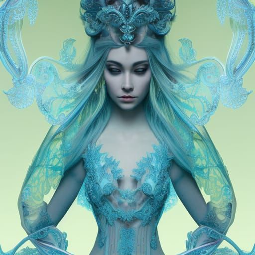 Bioluminescent Siren Goddess