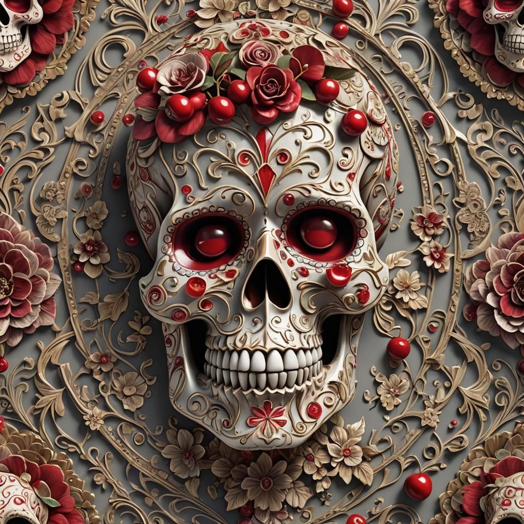 Cherry Sugar Skull