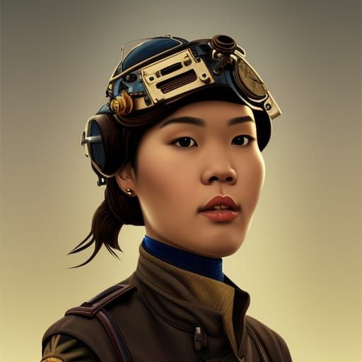 Steampunk pilot portrait #15