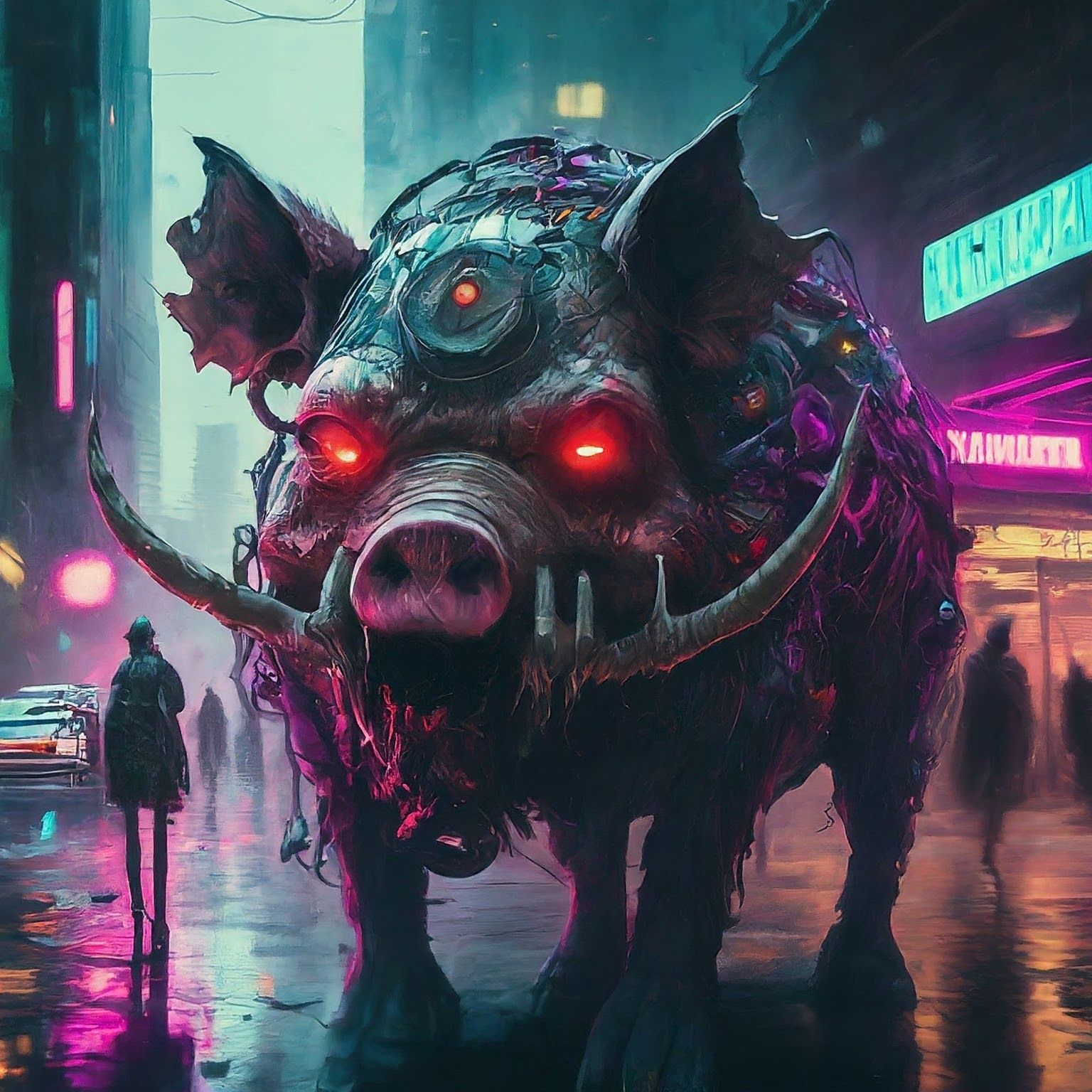 Cyberpunk Boar
