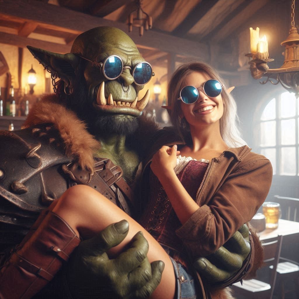 The orc and the woman