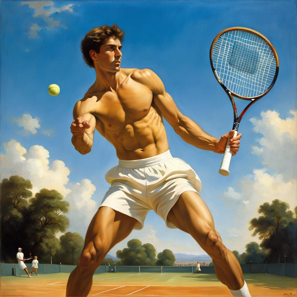 Grace Amidst the Courts In The Art Style of William-Adolphe ...